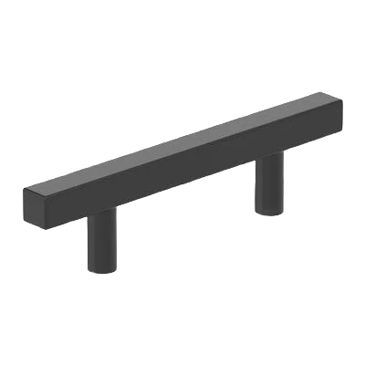Original Amerock Bar Pulls Square 3 Center-to-Center Matte Black Cabinet Pull Prestigious
