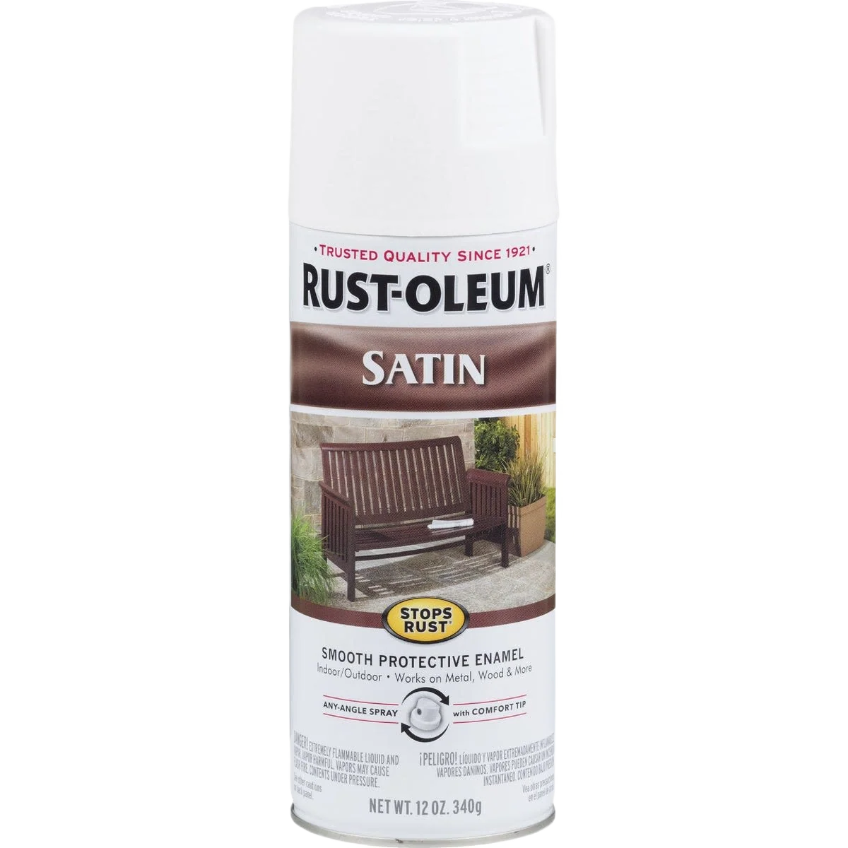 Original Design Rust-Oleum White Satin Spray Paint 12 oz. Prestigious