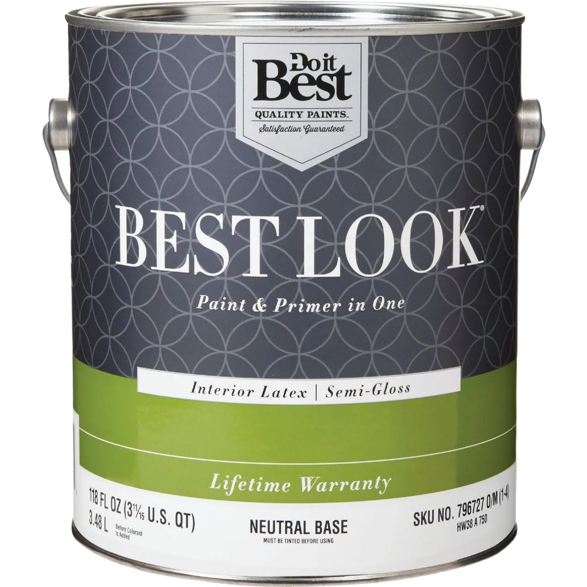 Eco-Friendly Look 1-gal. Extra Neutral Base Interior Latex Semi-Gloss Paint Primer In One Luxury