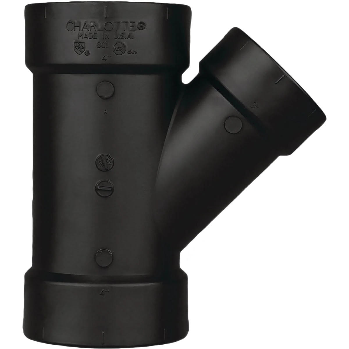 Minimalist Charlotte Pipe 2 x 2 x 1-1 2 ABS Wye Luxury