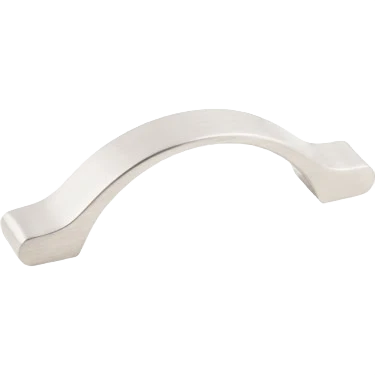 Artisan Kasa 3-inch Round Flat Handle Pull Satin Nickel 8-Pack Detailed