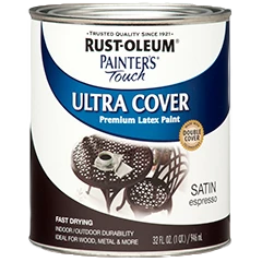 Classic Rust-Oleum Painter’s Touch Espresso Ultra Cover Multi-Purpose Satin Paint 1 Qt. Contemporary