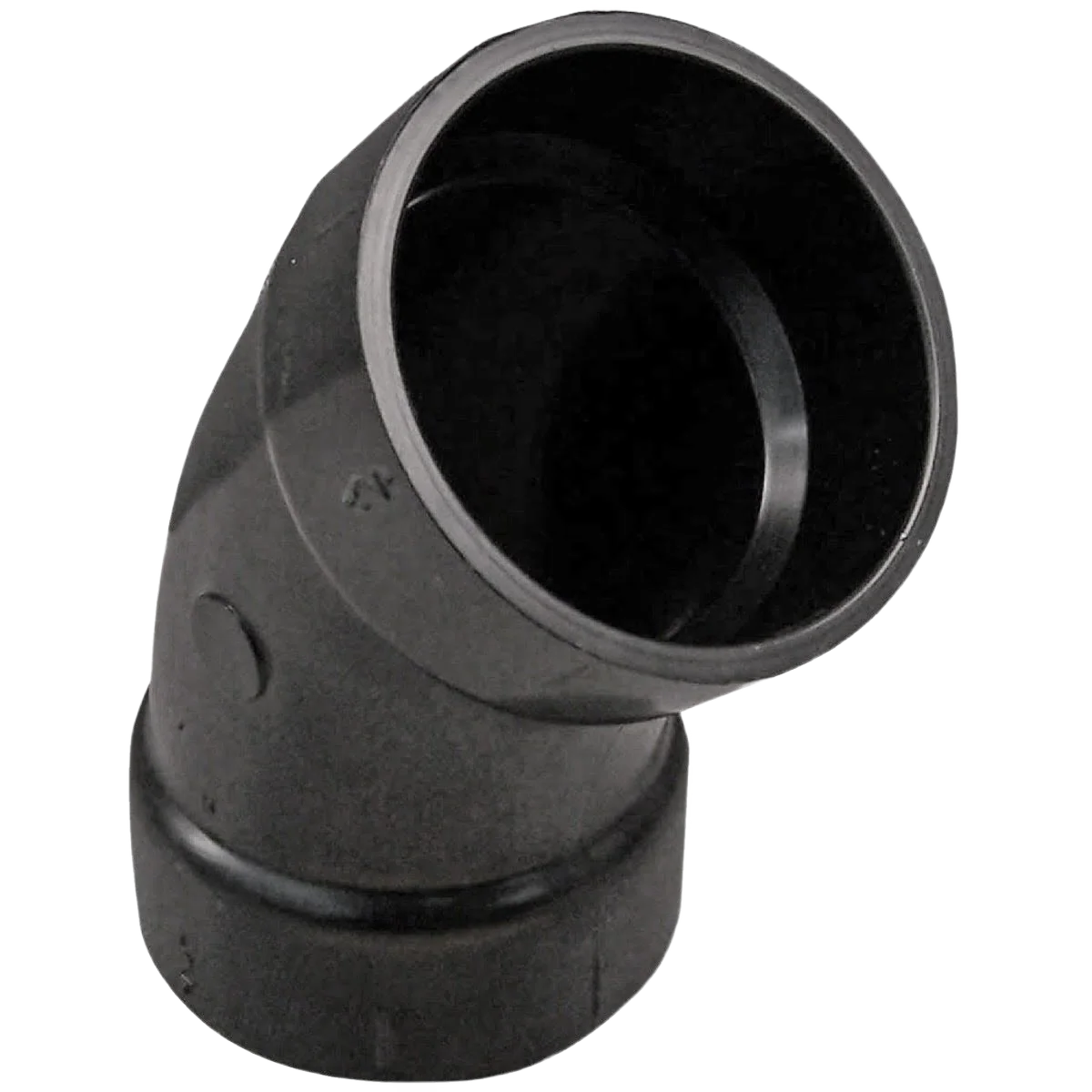 Organic Charlotte Pipe 2 In. Hub x Hub 45 Deg. ABS Elbow Functional