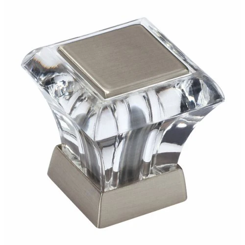 Natural Amerock Abernathy Satin Nickel Acrylic Knob 1 1 8 in. Long-Lasting
