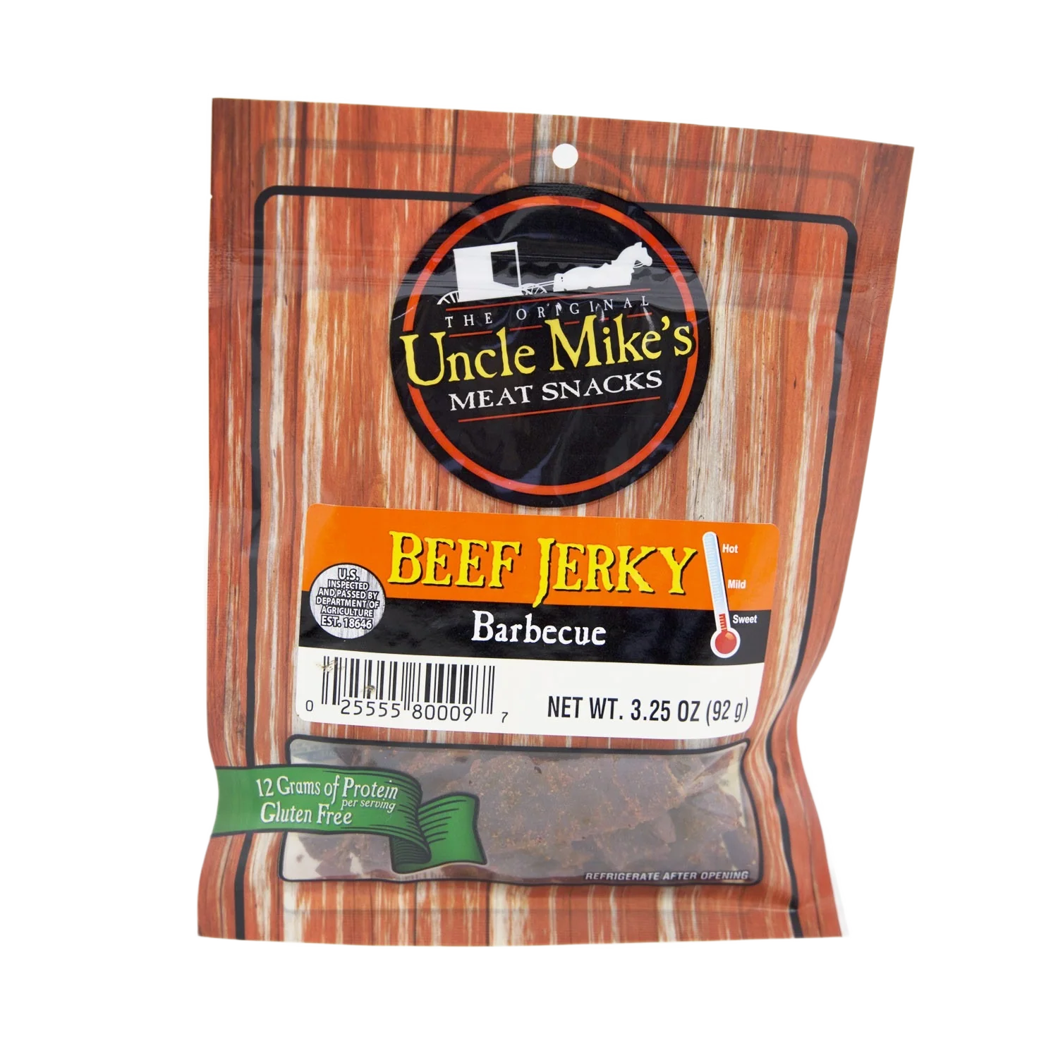 Original Uncle Mike’s BBQ Beef Jerky 3.25 oz. Green