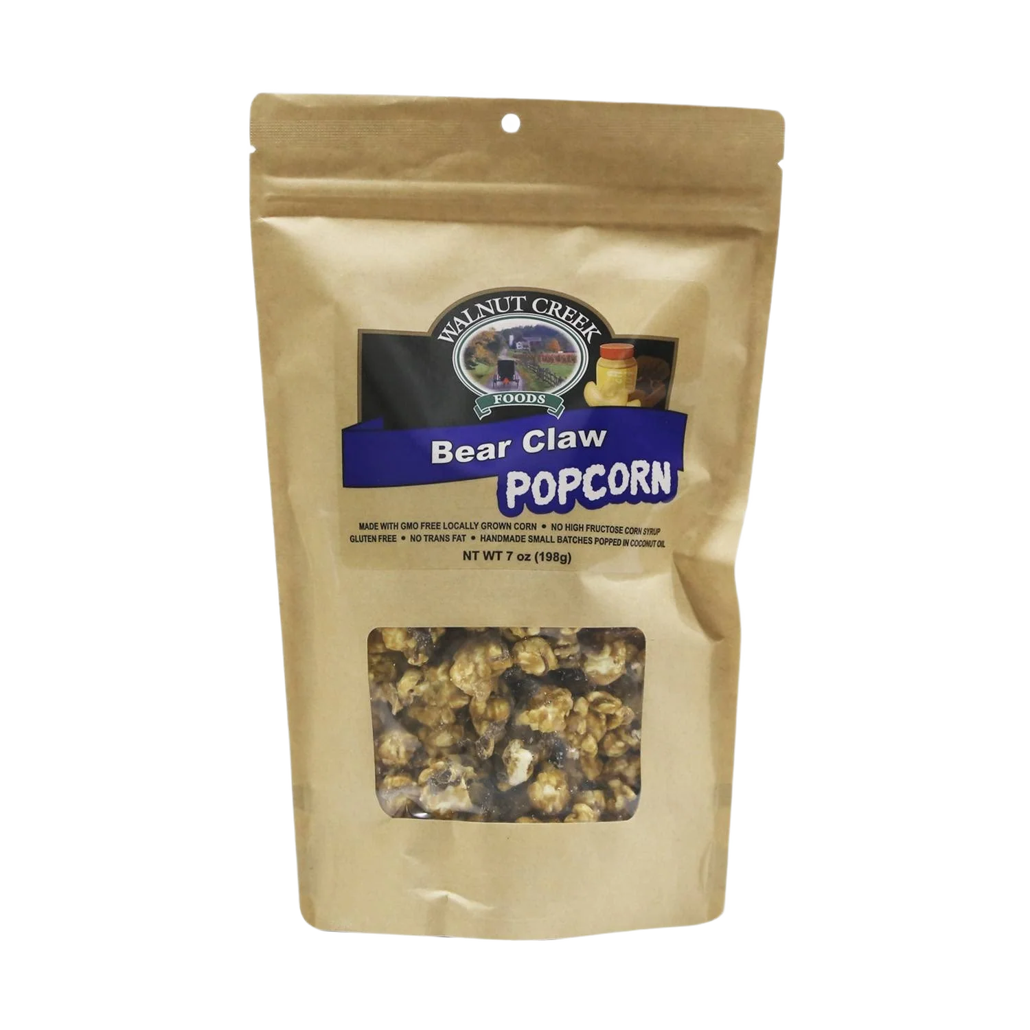 Green Walnut Creek Bear Claw Popcorn 7 oz. Long-Lasting
