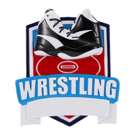 Reliable PolarX Personalized Wrestling Shield Ornament Long-Lasting