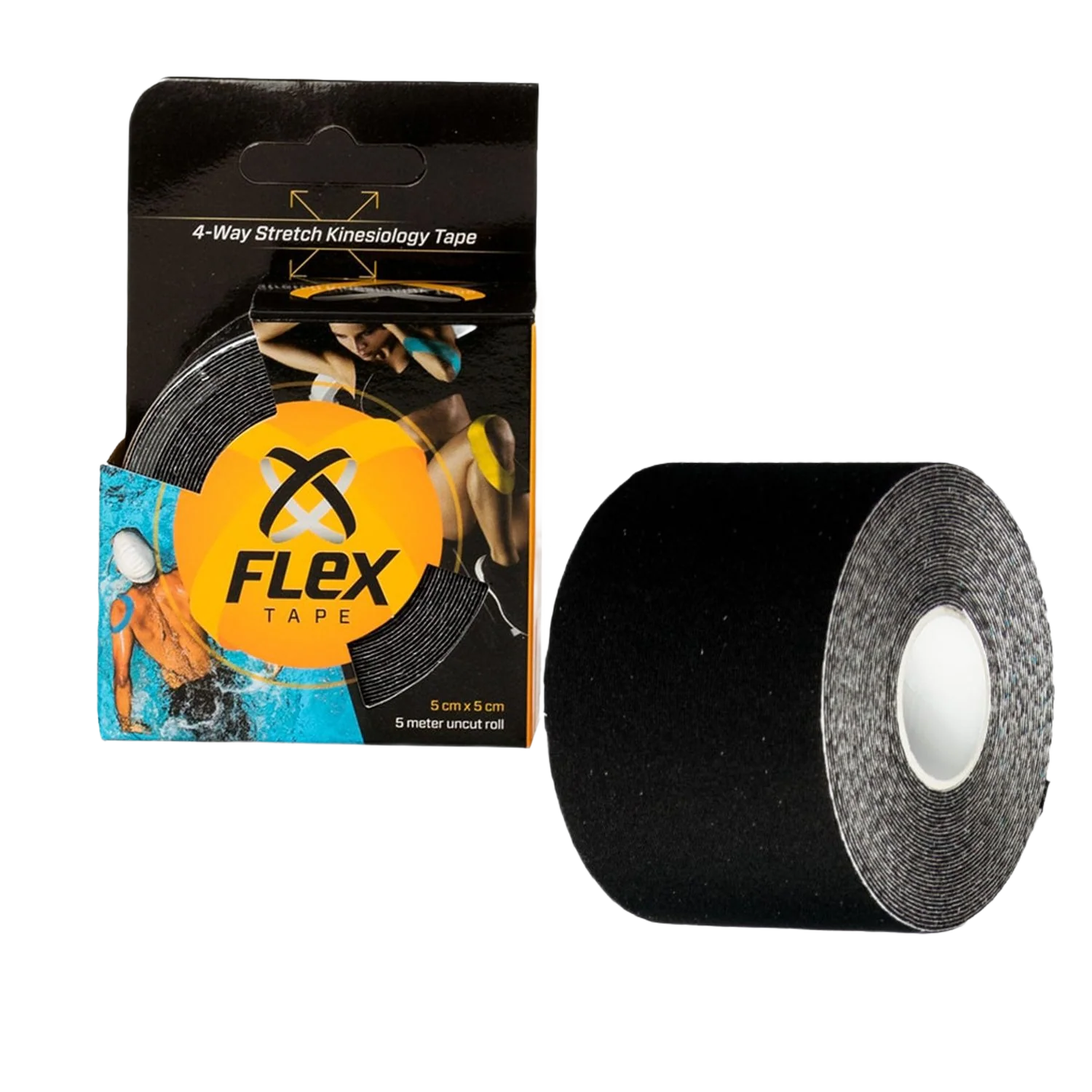 Smooth Pain Management Technologies Black Xflex Tape 16 ft. Classic