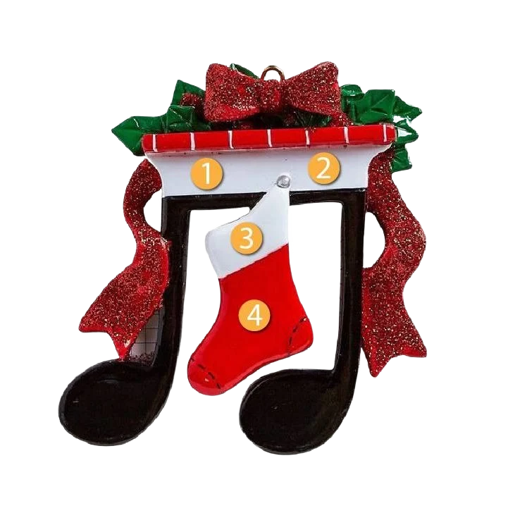 High-Quality Rudolph Me Personalized Music Mantel Ornament Reusable