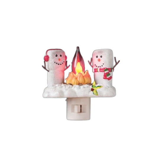 Relaxed Roman Snowman Campfire Nightlight Proven