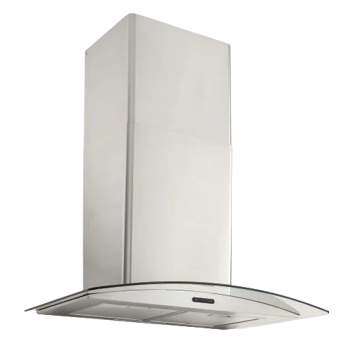 Exclusive 36 Convertible Curved Glass Chimney Range Hood 460 Max Blower CFM Sophisticated