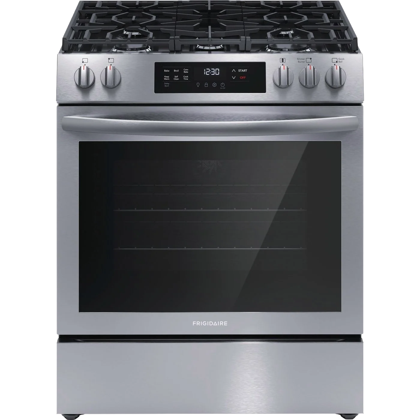 Elite 30 Front Control Gas Range with Convection Bake High-Performance