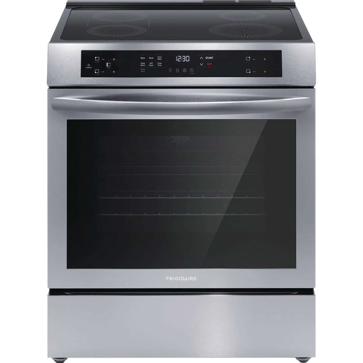 Optimized 30 Front Control Induction Range with Convection Bake World-Class