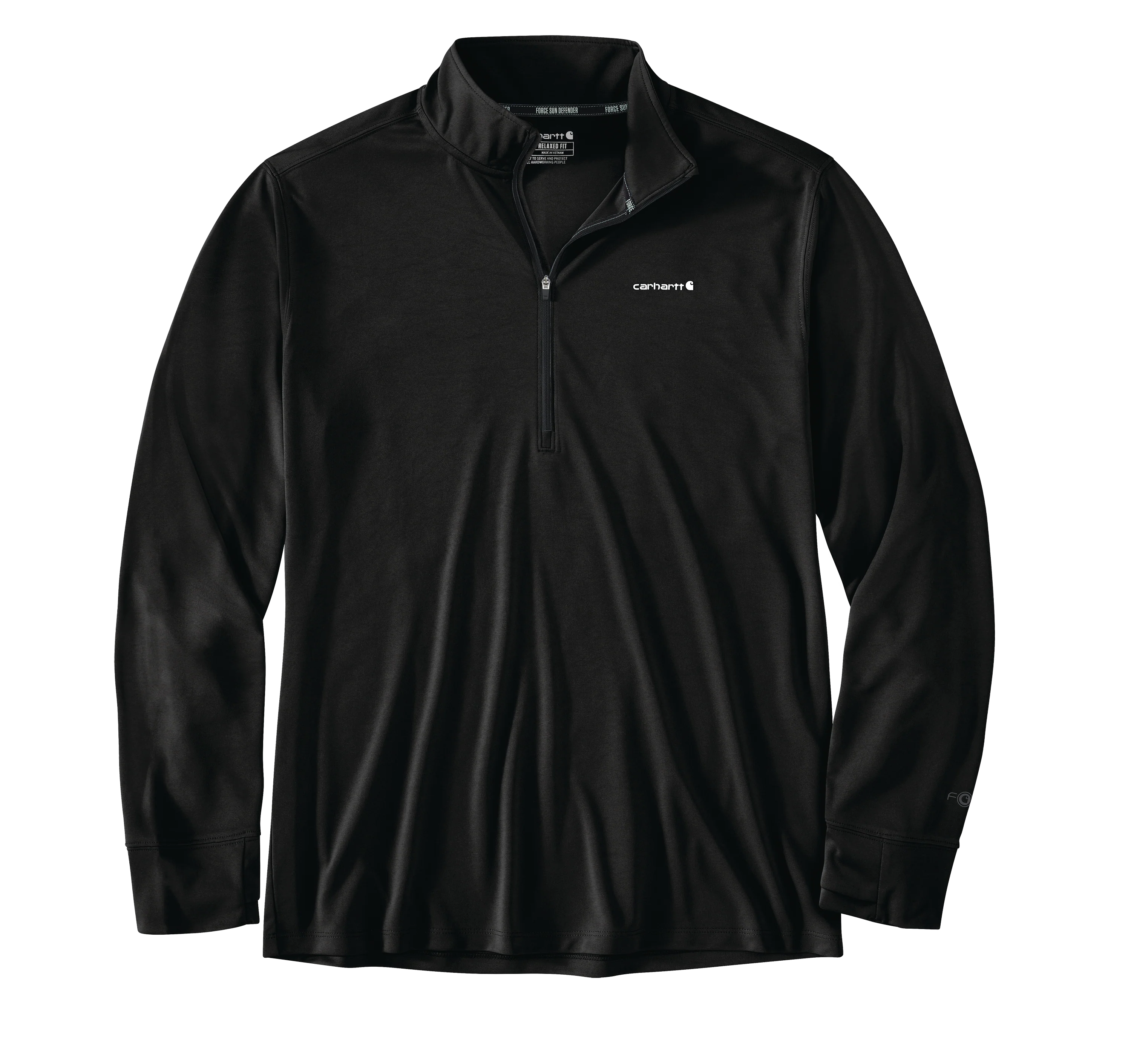 Durable Carhartt Men’s Force Sun Defender Relaxed 1 2-Zip Long-Sleeve