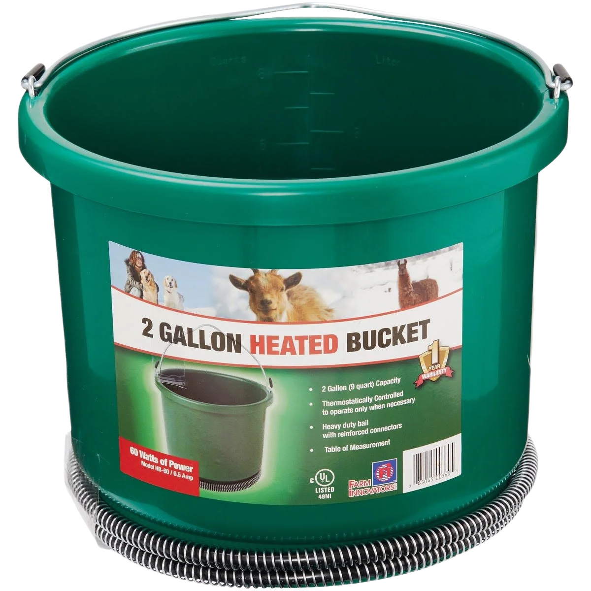 Certified Farm Innovators Plastic Heated Bucket Detailed