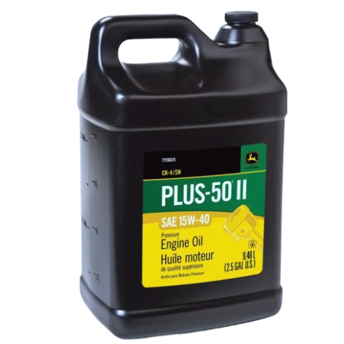 Green John Deere TY26675 Plus-50 II SAE 15W-40 Premium Engine Oil 2.5 Gallons Responsible