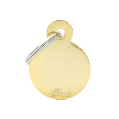Breathable MyFamily Small Gold Round ID Tag Original