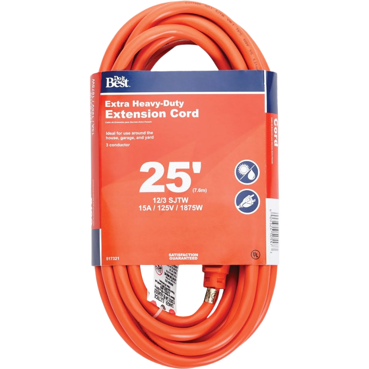 Soft Do it 12 3 Heavy-Duty Outdoor Extension Cord 25 ft. Superior
