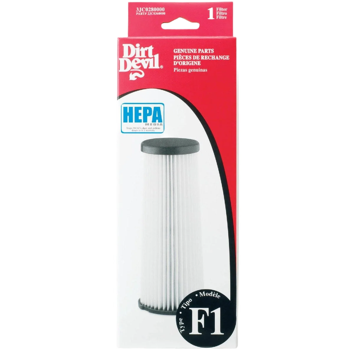 Advanced Dirt Devil F1 HEPA Filter Practical