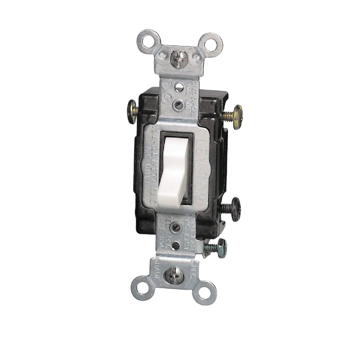 Superior Leviton Toggle White Grounded Quiet 15A 3-Way Switch Organic