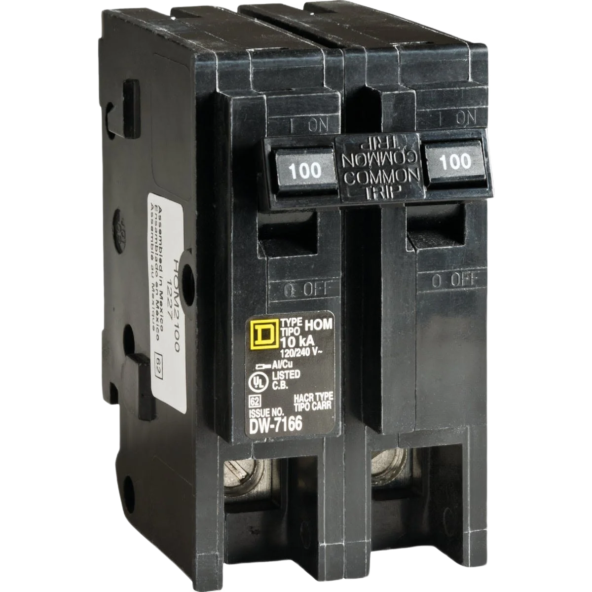 Functional Square D Homeline Double-Pole Main Breaker Clean