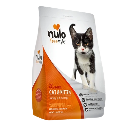 Classic Nulo style High-Protein Turkey Duck Dry Cat Food 5 lbs. Eco-Friendly