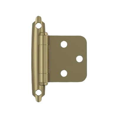 Long-Lasting Amerock Varying Overlay Self-Closing Face Mount Golden Champagne Cabinet Hinge Secure