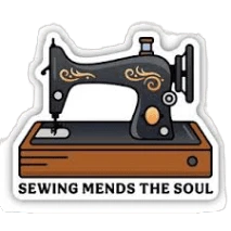 Genuine Stickers Northwest Sewing Mends the Soul Sticker Minimalist