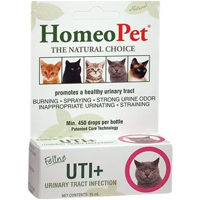 Efficient Homeopet UTI Feline Infection Treatment 15 mL. Green