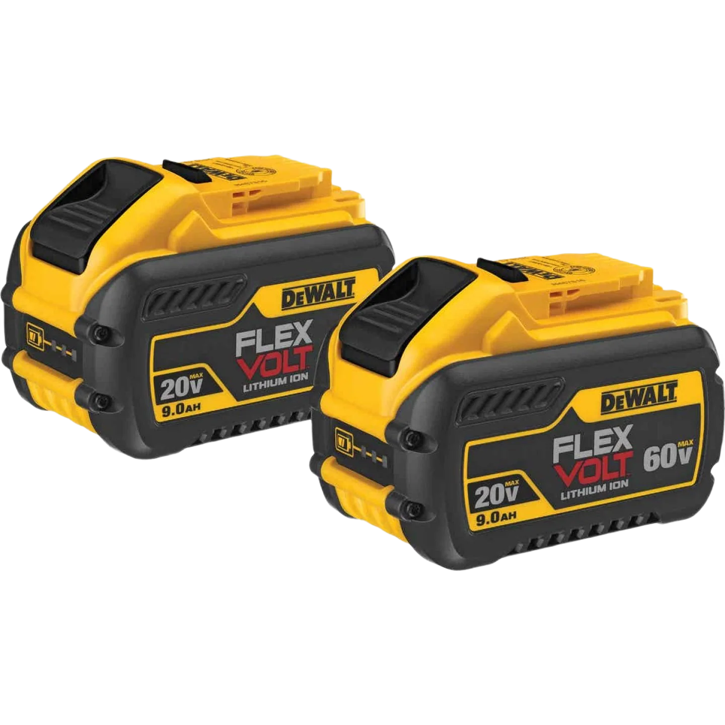 Trendy DEWALT Flexvolt 20V 60V MAX Lithium-Ion 9.0 Ah Tool Battery 2-Pack Safe