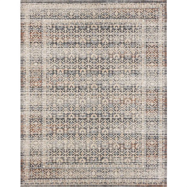 Original Karastan Zula Luanda Slate Rug 5′ x 8′ Sophisticated