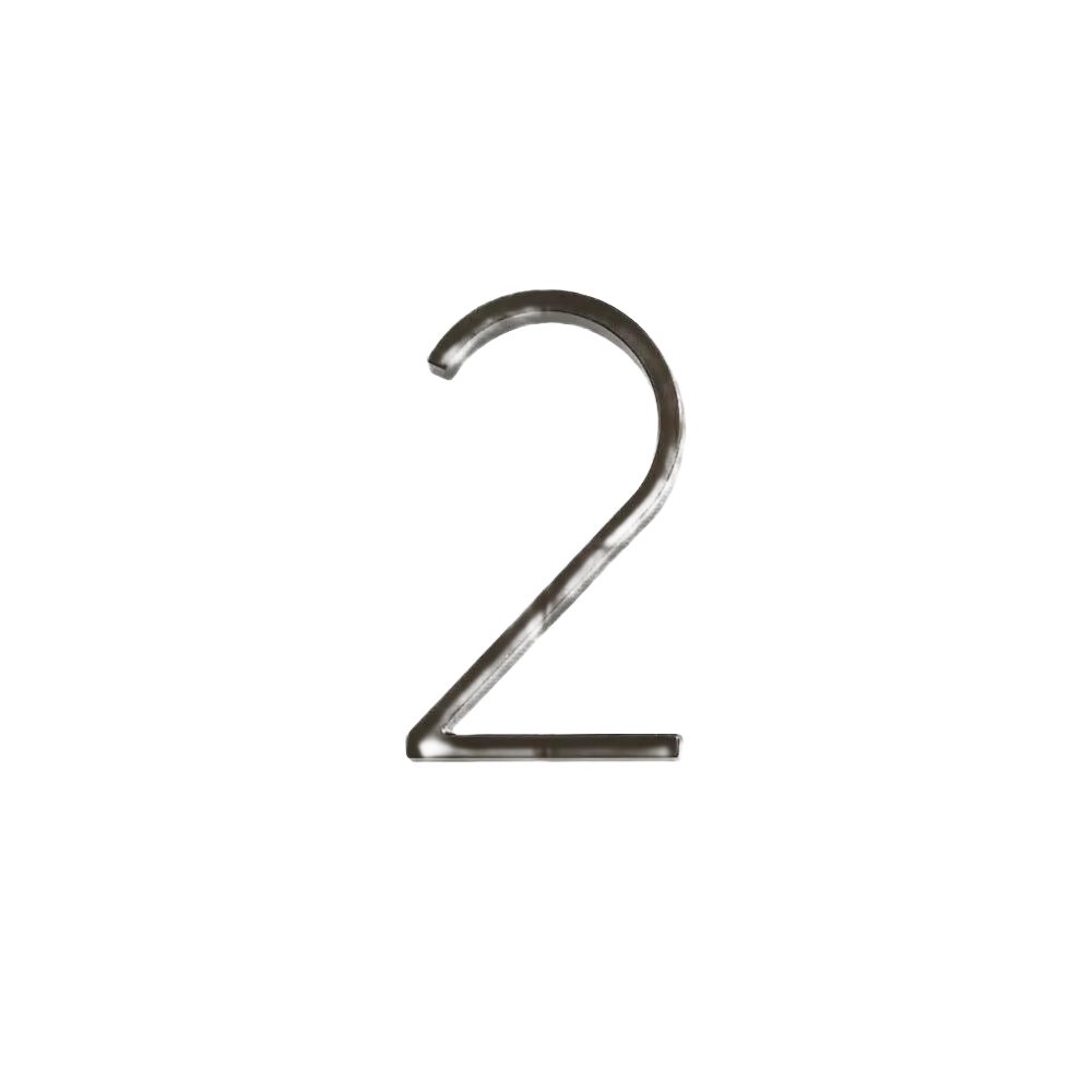 World-Class Hillman Distinctions 5-In. Floating Mount Bronze House Number 2 Secure
