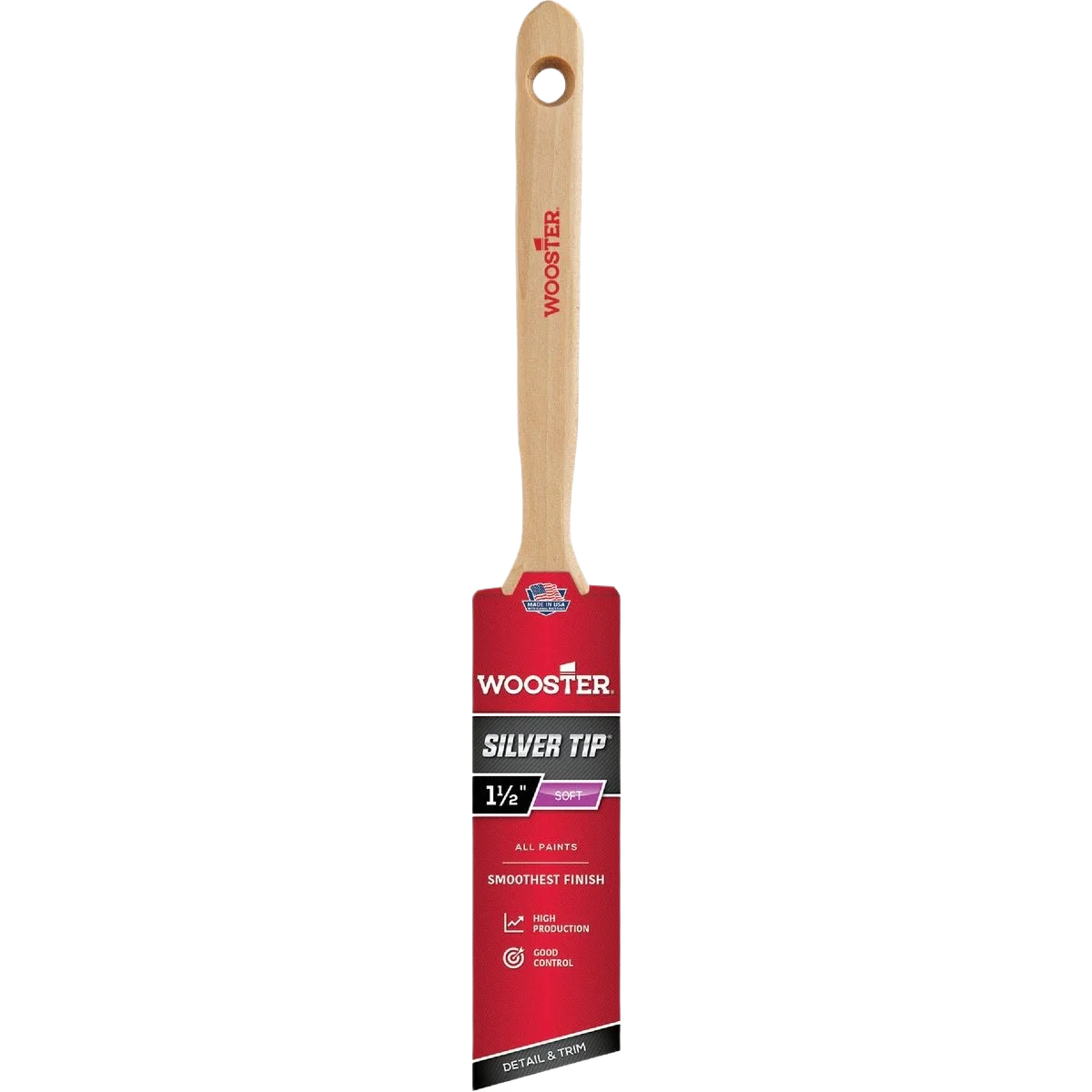Safe Wooster Silver Tip Chisel Trim Angle Sash Paint Brush 1-1 2 in. Practical