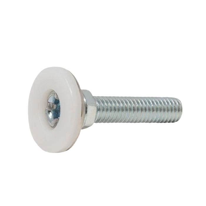 Natural Outwater Plastics Industries Inc. 1-1 2 Monaco Non-Swivel Leveler w White PE Base Trusted