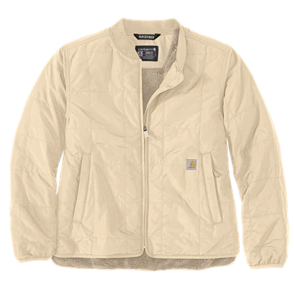 Premium Carhartt XL Women’s Oat Milk Rain Defender reg Lightweight Insulated Jacket Relaxed