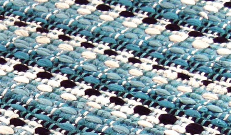Stylish Michaelian Home York Blue Rag Rug 2 x 3 ft. Excellent