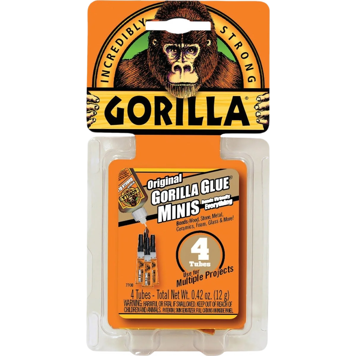 Clean Gorilla All-Purpose Glue Minis 0.42 oz 4-Pack Healthy
