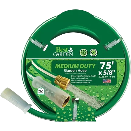 Environmentally Friendly Garden 5 8 Dia. x 75′ L. Medium-Duty Garden Hose W Guard-N-Grip World-Class