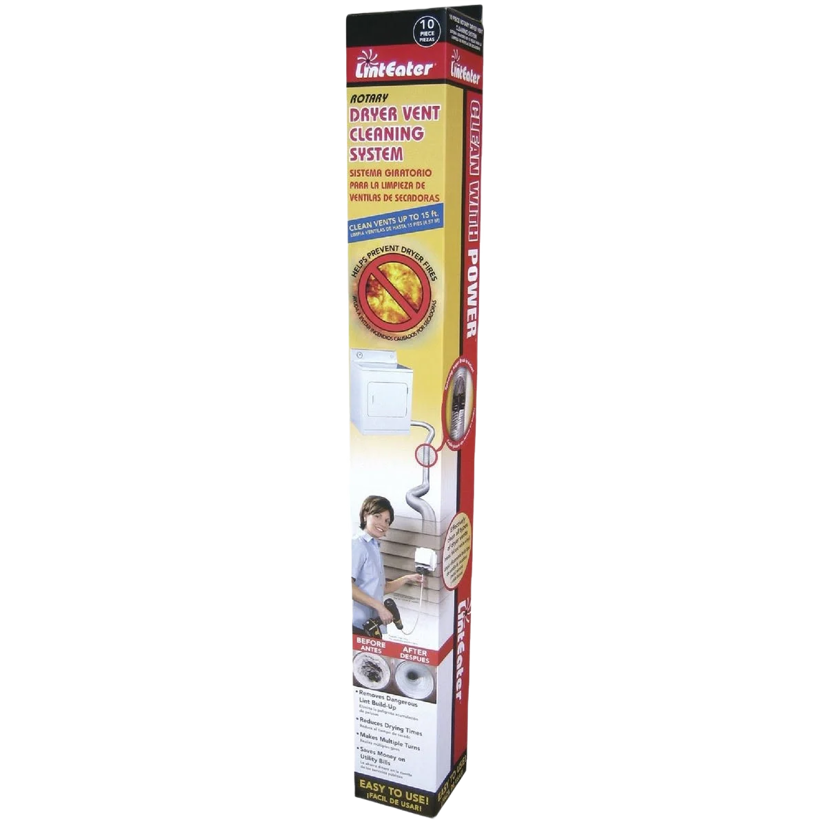 Luxury LintEater Dryer Vent Cleaning System 10-Piece Organic