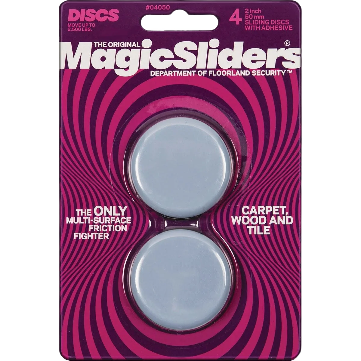 Environmentally Friendly Sliders 2 In. Round Self Adhesive Furniture Glide 4-Pack Pure