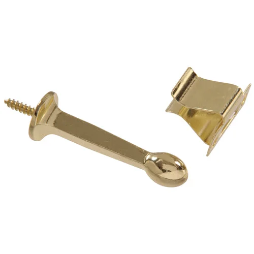 Excellent Hillman Brass Rigid Door Stop with Holder Eco-Friendly