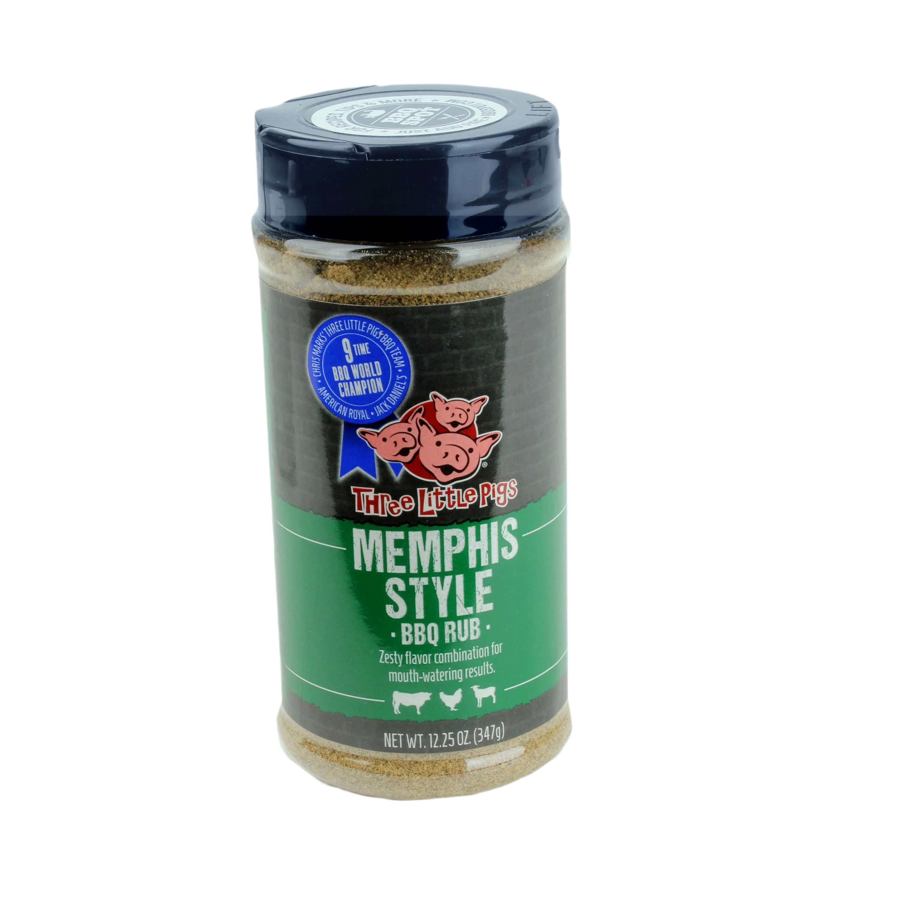 Optimized Three Little Pigs Memphis Style BBQ Rub 12.25 oz. Natural