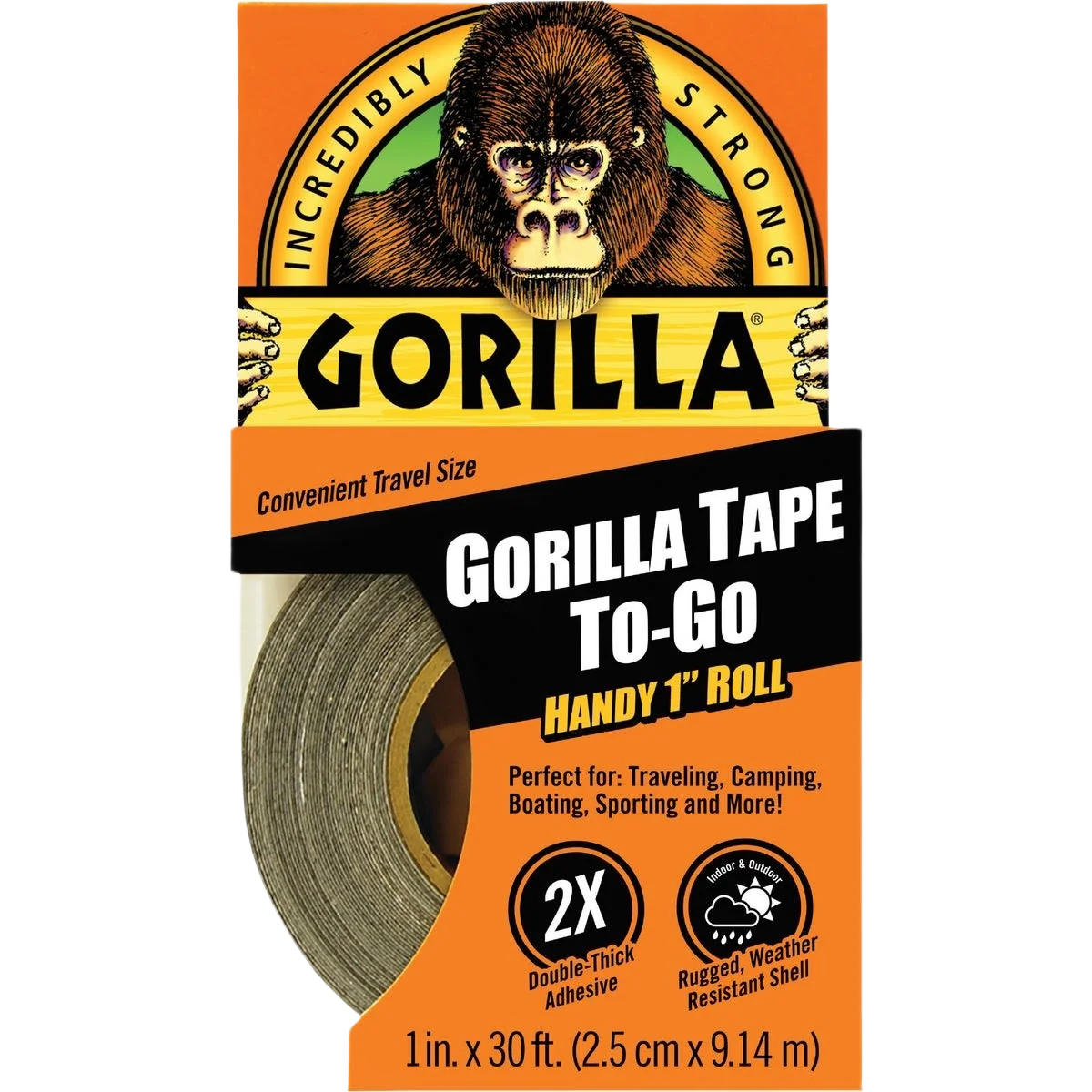 Elegant Gorilla To Go Black Heavy-Duty Duct Tape 1 in. x 30 ft. Practical