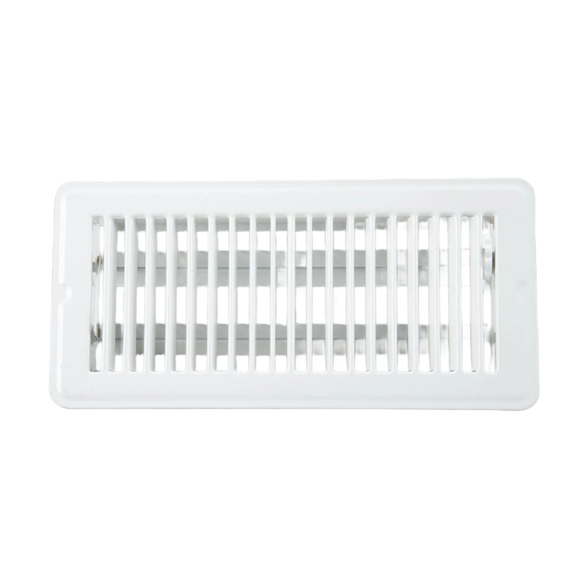 Exclusive Home Impressions 4 in. x 10 in. Steel Floor Register White Secure