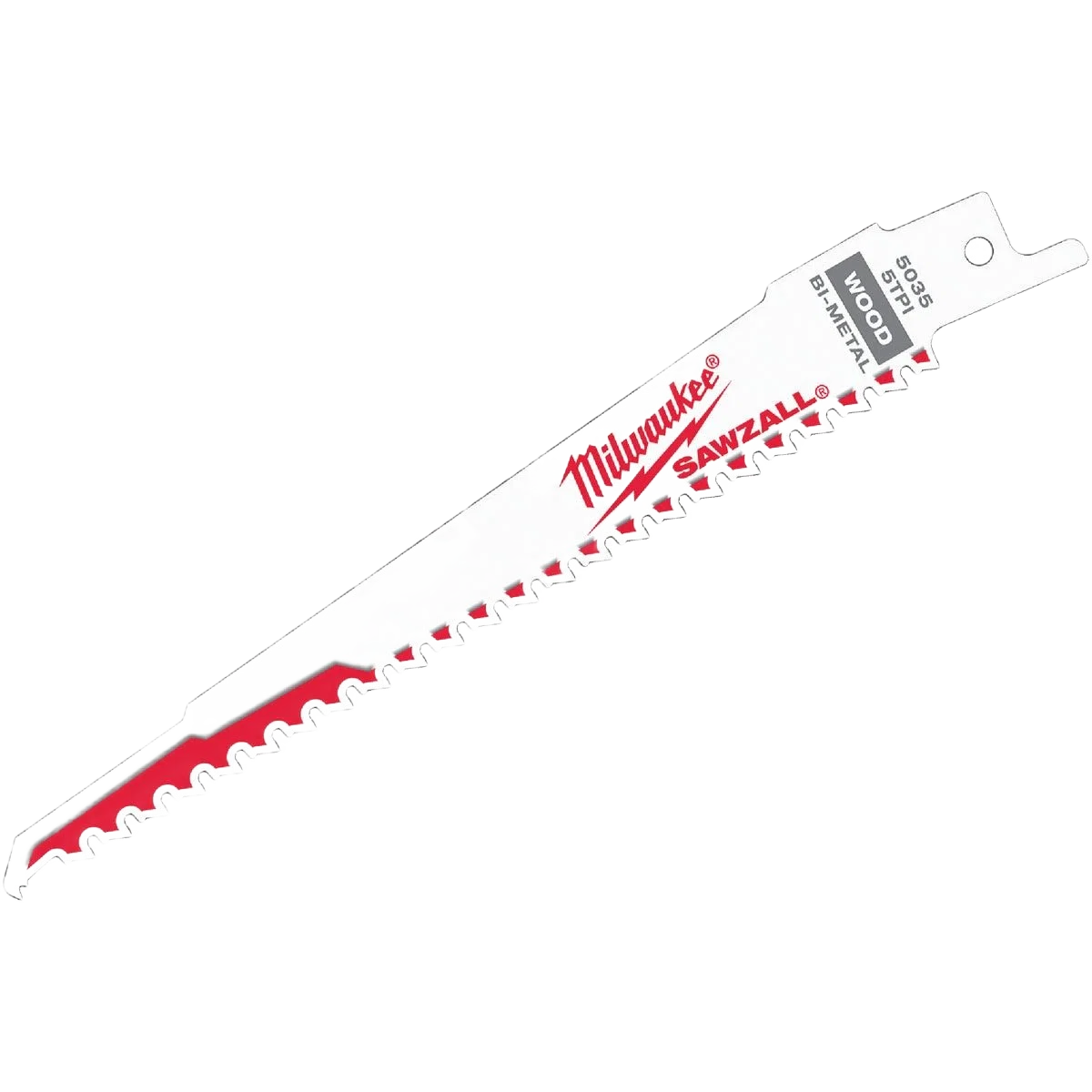 Authentic Milwaukee SAWZALL® 6 5-TPI Wood-Cutting Reciprocating Blades 5-Pack Verified