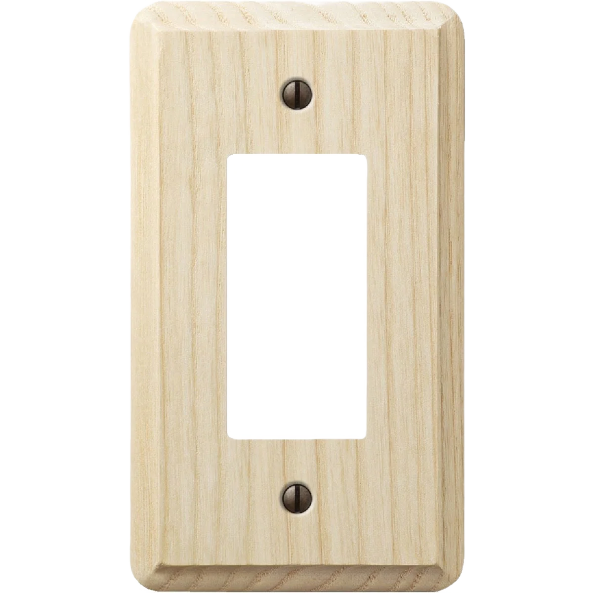 Professional Amerelle Solid Ash 1-Gang Rocker Decorator Wall Plate Unfinished Ash Flexible