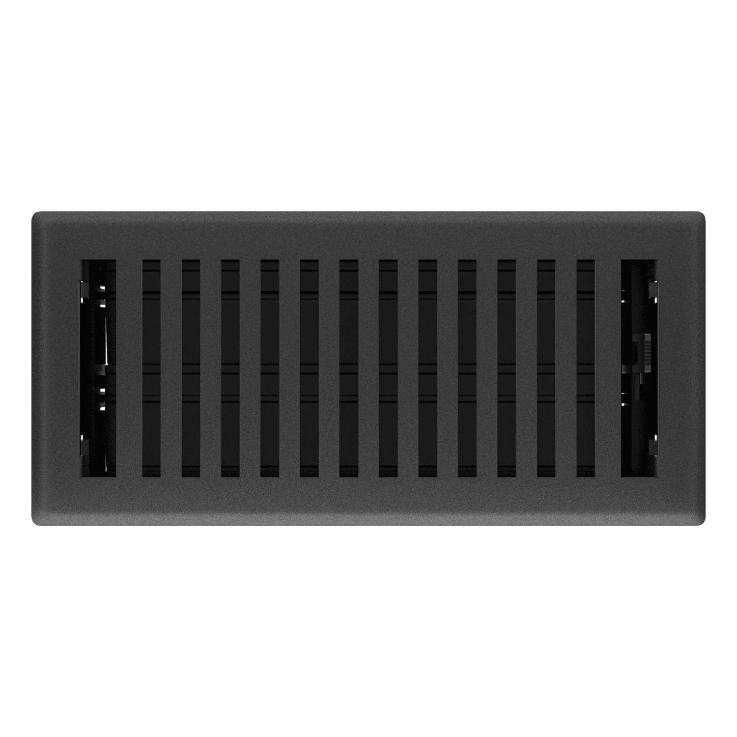Relaxed Imperial 4 in. x 10 in. Montezuma Floor Register Black Iron Solid