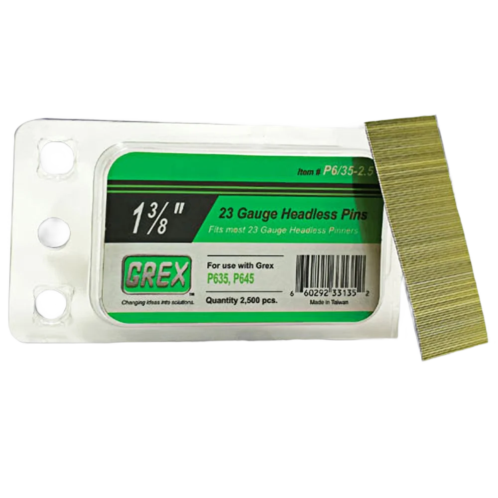 Genuine Grex 23-Gauge Headless Pins 3 8 in. 2.5M Soft