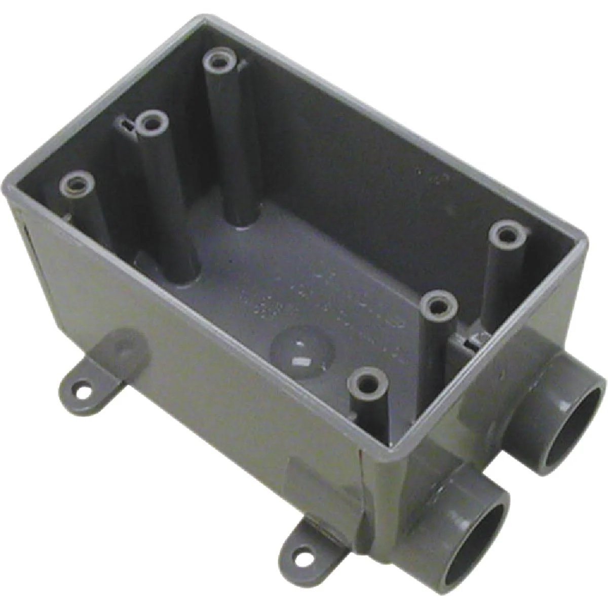 Smooth Carlon 1-Gang Dark Gray Rectangle Dead-End Termination Wall Box 3 4 In. Outlet Advanced