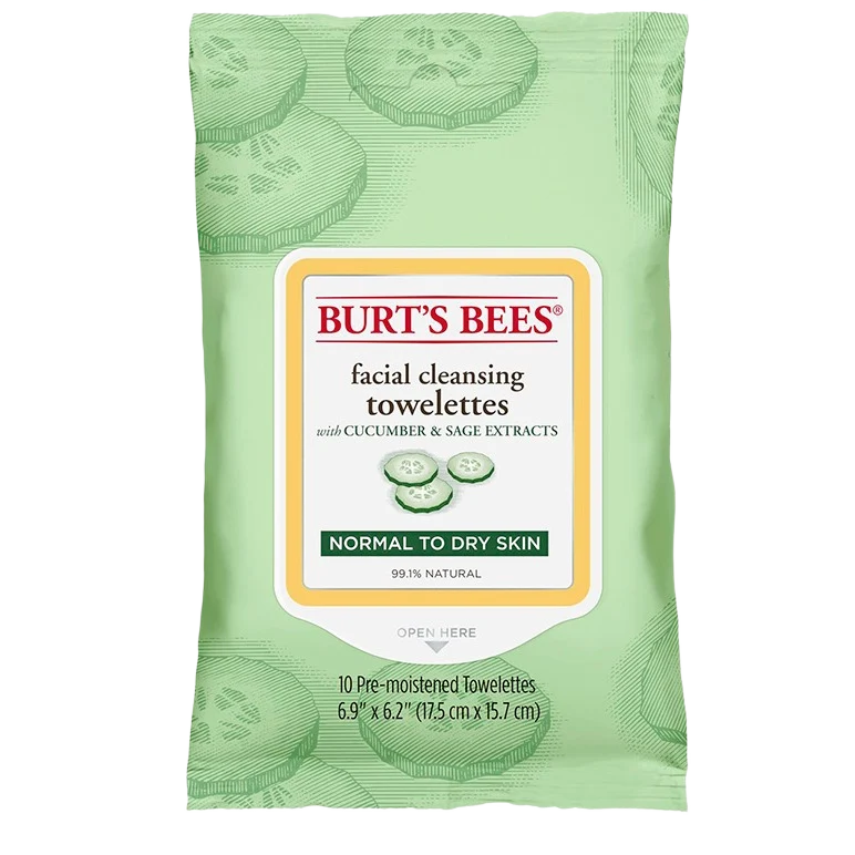 Efficient Burt’s Bees Cucumber Mint Facial Cleansing Towelettes 10 Wipes Elite